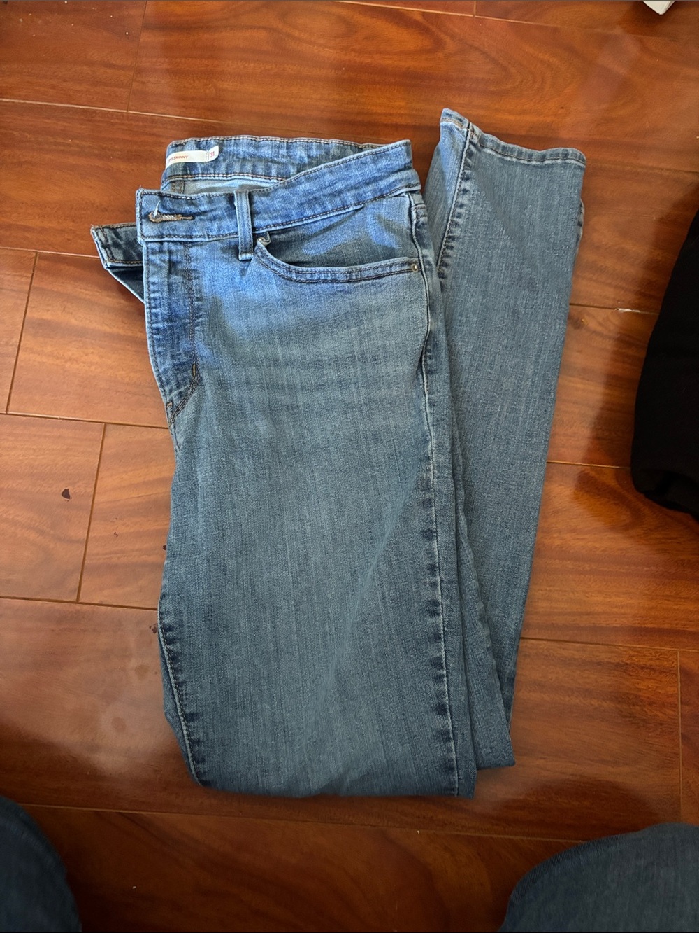 Signature by Levi Strauss Mid Wash Blue Straight Jeans